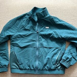 Figs Women's Teal Windbreaker Jacket